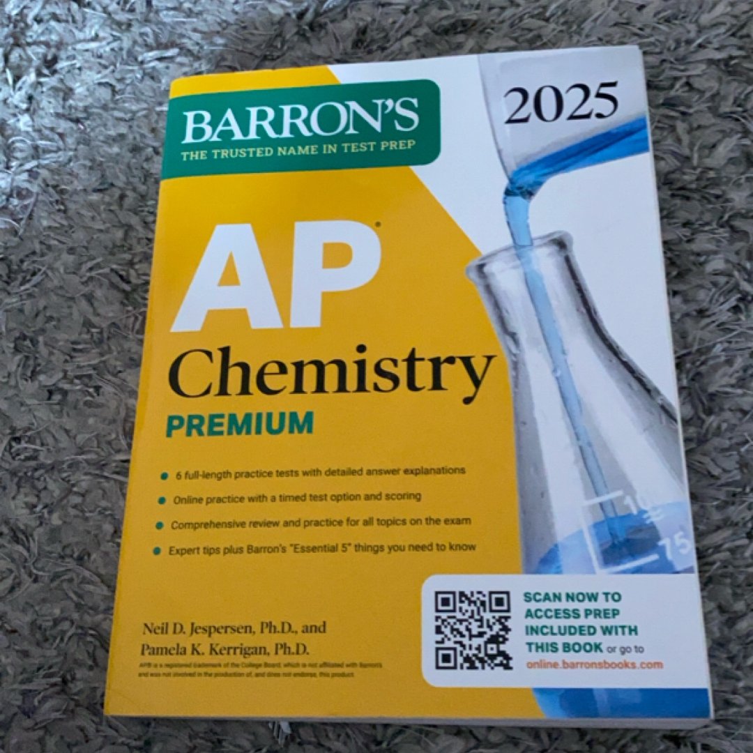 AP Chemistry Premium, 2025: Prep Book with 6 Practice Tests + Comprehensive Review + Online Practice