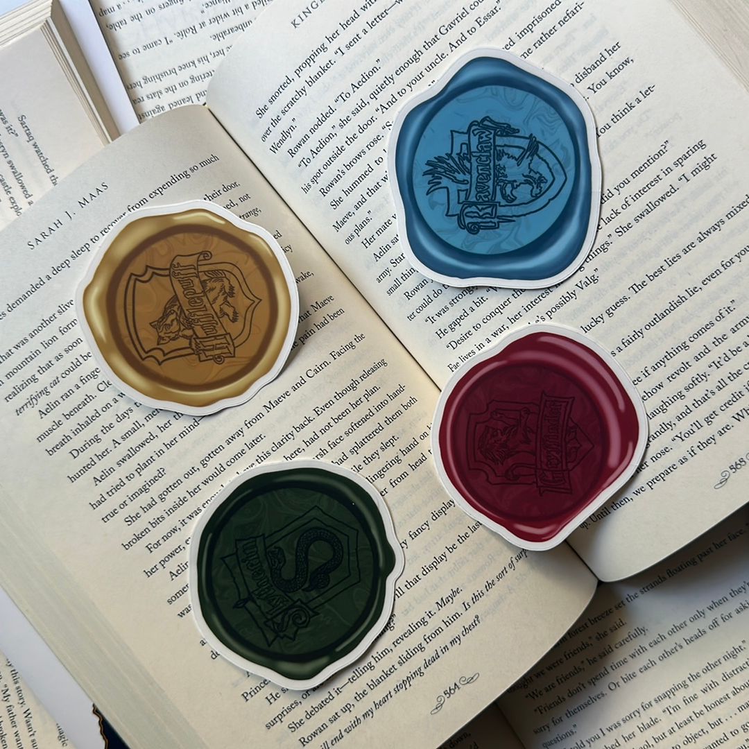 Hogwarts Houses Faux Wax Seal Sticker Set