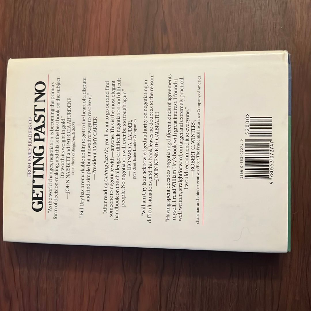 Getting Past No by William Ury