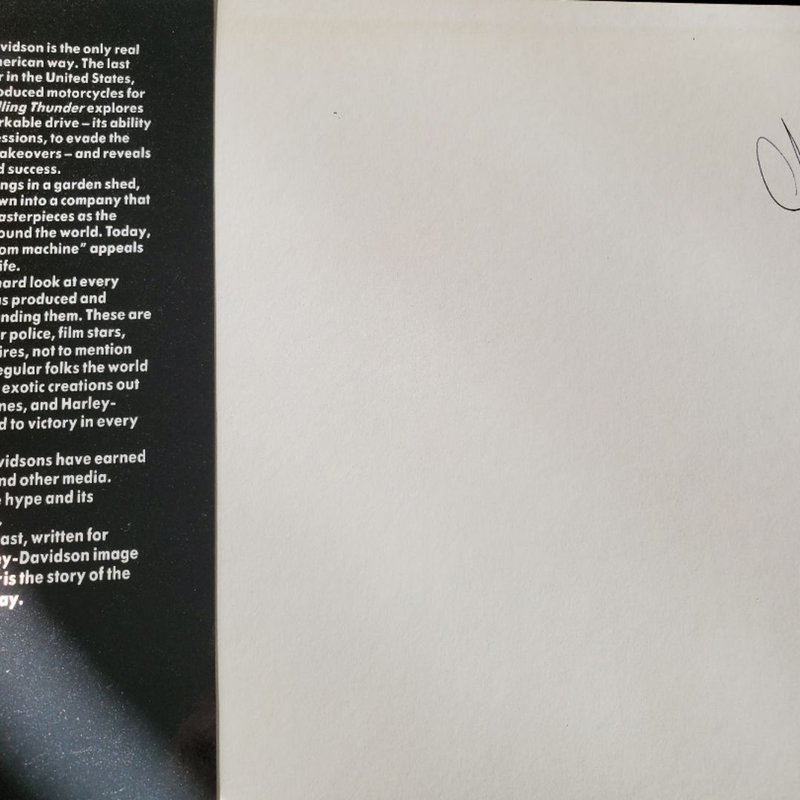 Rolling Thunder The Harley-Davidson Legend 1992 Hardcover Book