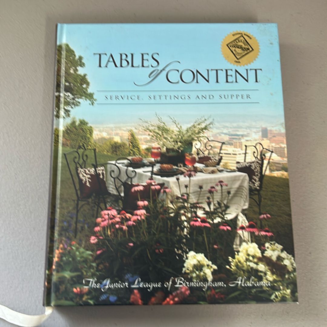 Tables of Content-- Service, Settings, and Supper