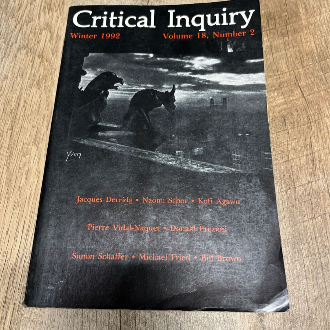 Critical Inquiry Winter 1992 Volume 18, Number 2