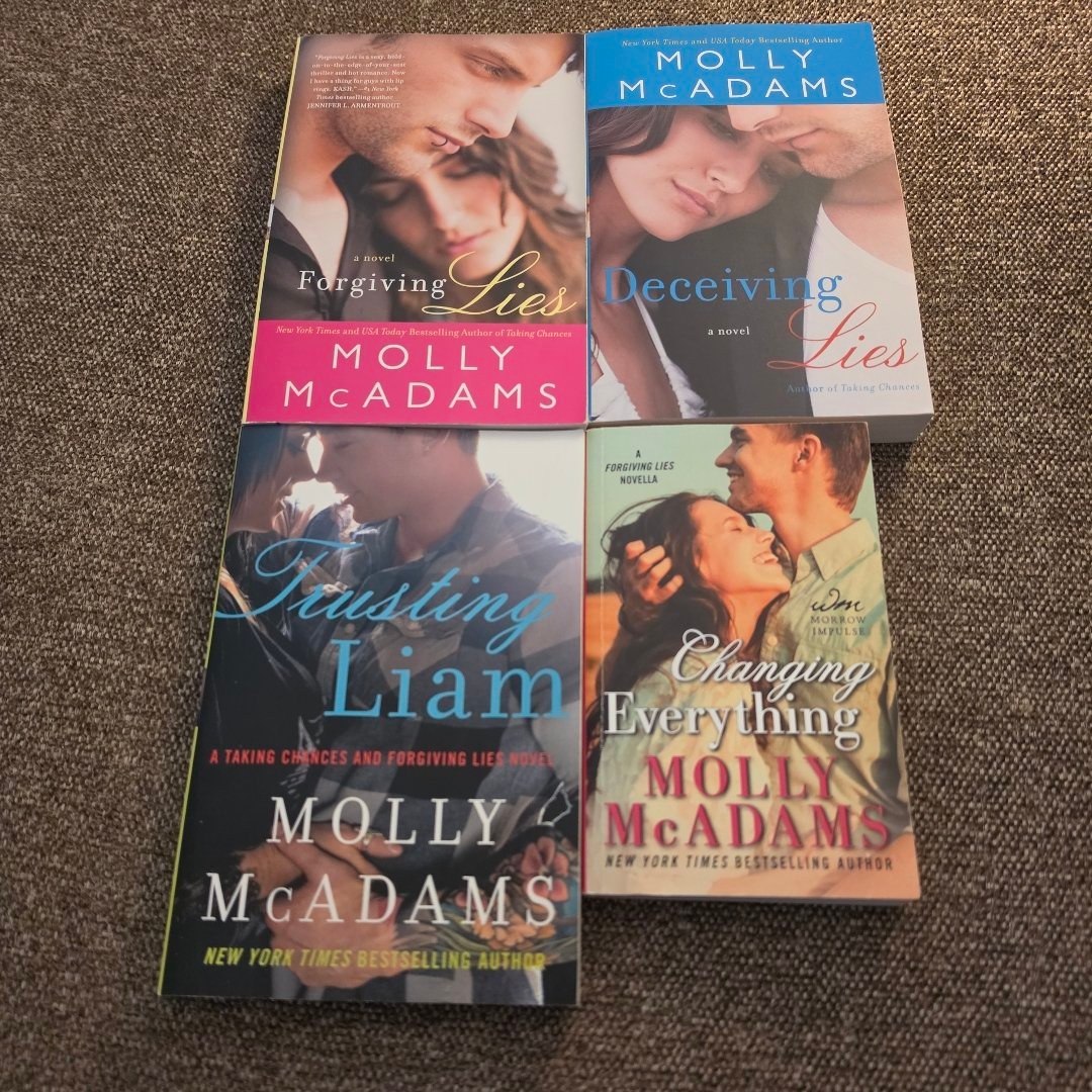 Lot of 4 Molly McAdams Romance Books Forgiving Lies And More...