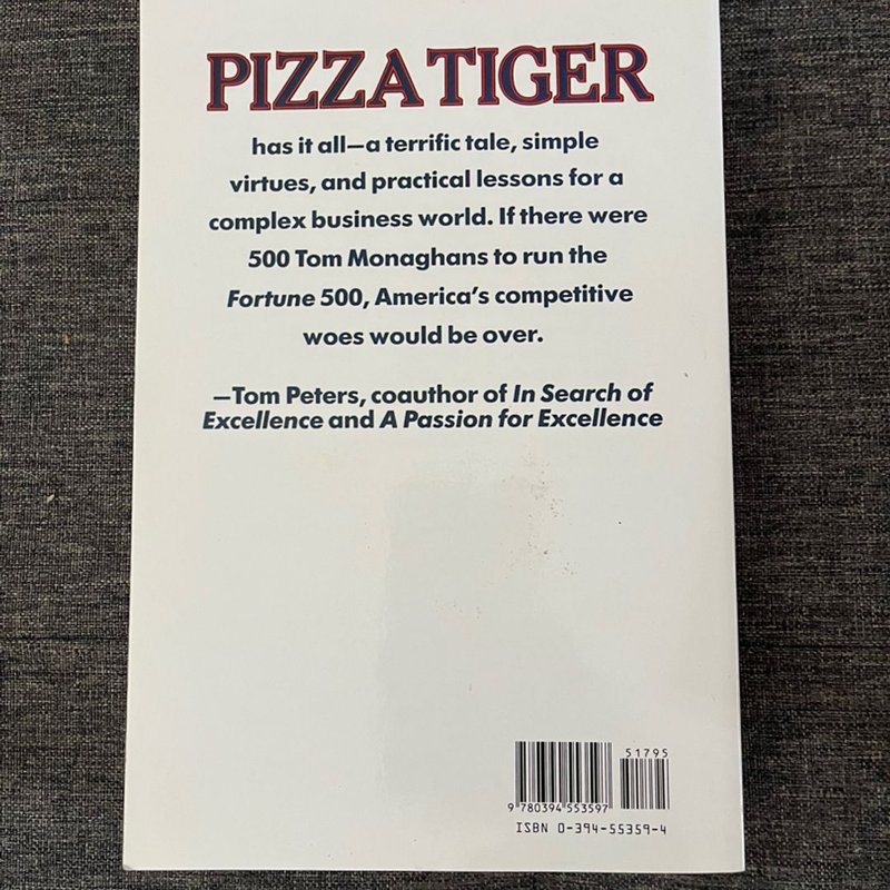 Pizza Tiger by Tom Monaghan Random House Paperback 1986 by