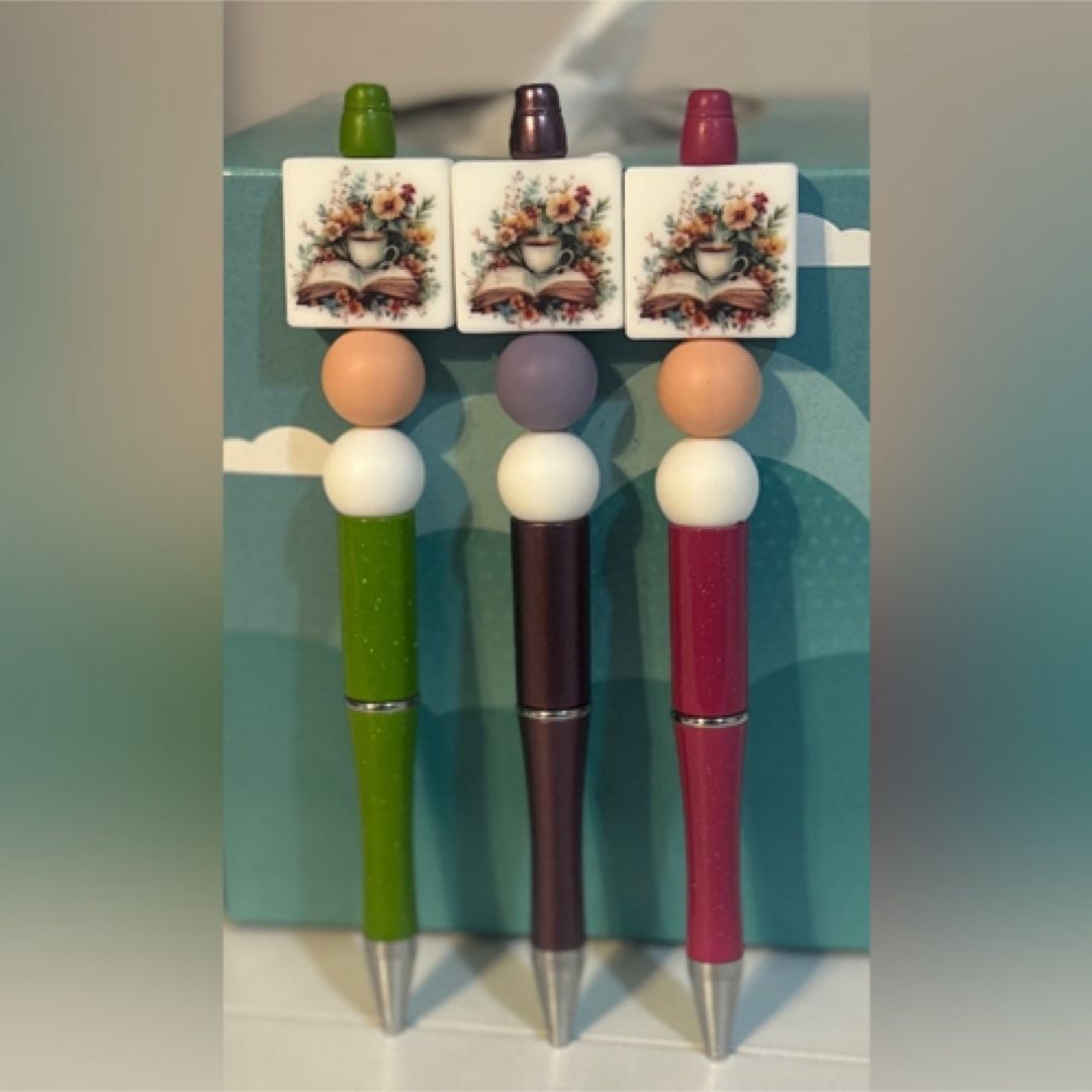 Silicone Beaded Book Pen