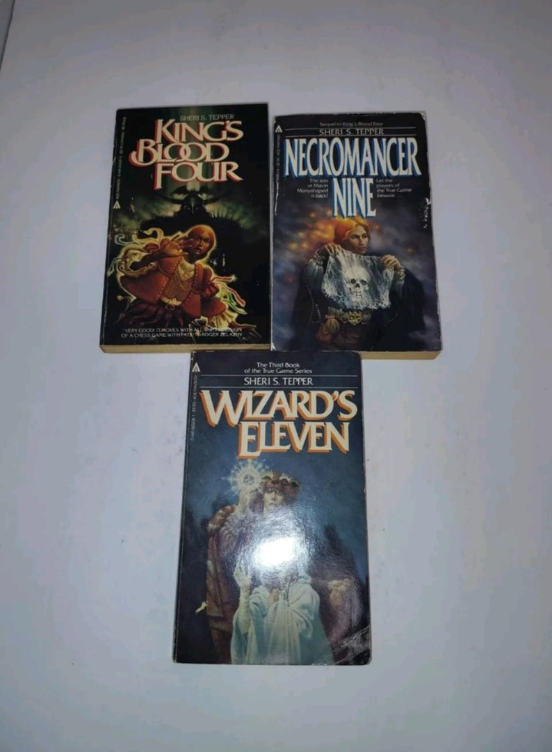 TRUE GAME TRILOGY Sheri S Tepper King's Blood Four Necromance Nine Wizards 11