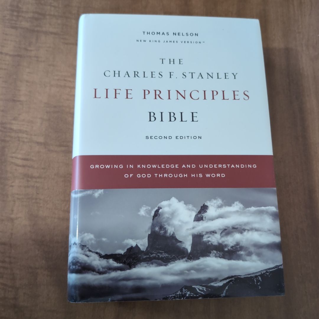 NKJV, Charles F. Stanley Life Principles Bible, 2nd Edition, Hardcover, Comfort Print