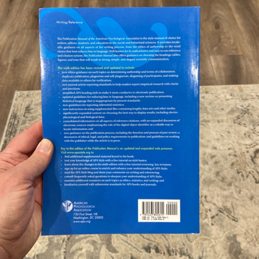 Publication Manual of the American Psychological Association