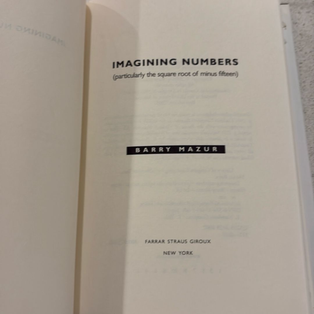 Imagining Numbers by Barry Mazur, Hardcover | Pangobooks