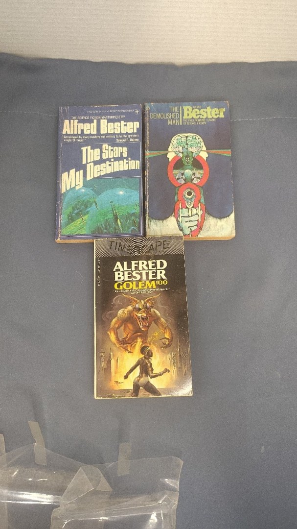  Alfred Bester 3 Book Lot Stars My Destination Demolished Man Golem100 Sci-Fi