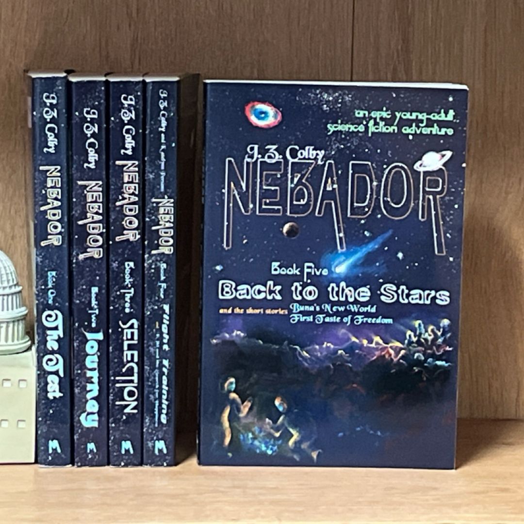 Nebador Books 1 - 5  J.Z. Colby Sci-Fi Trilogy The Test Journey SIGNED COPY