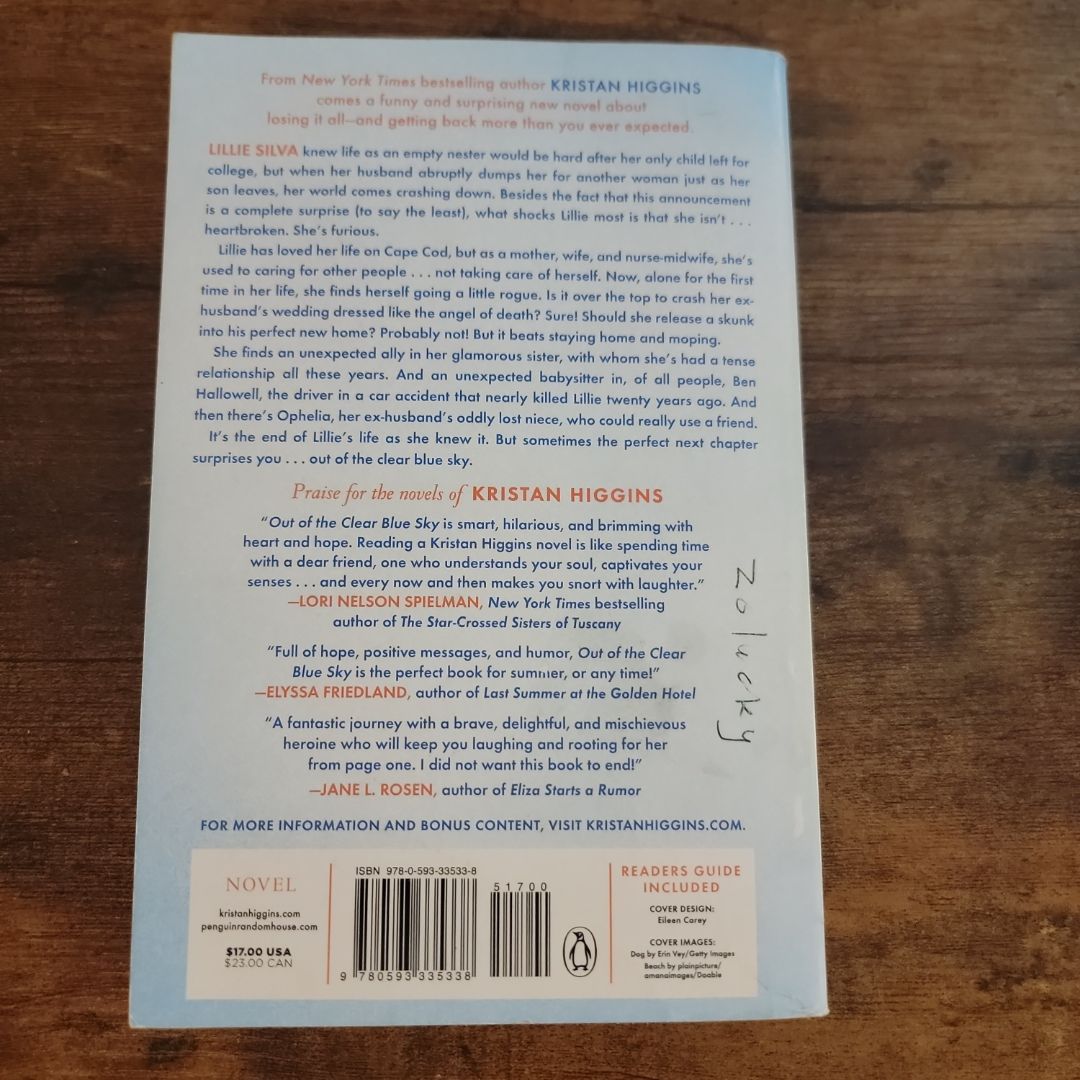 Out of the Clear Blue Sky