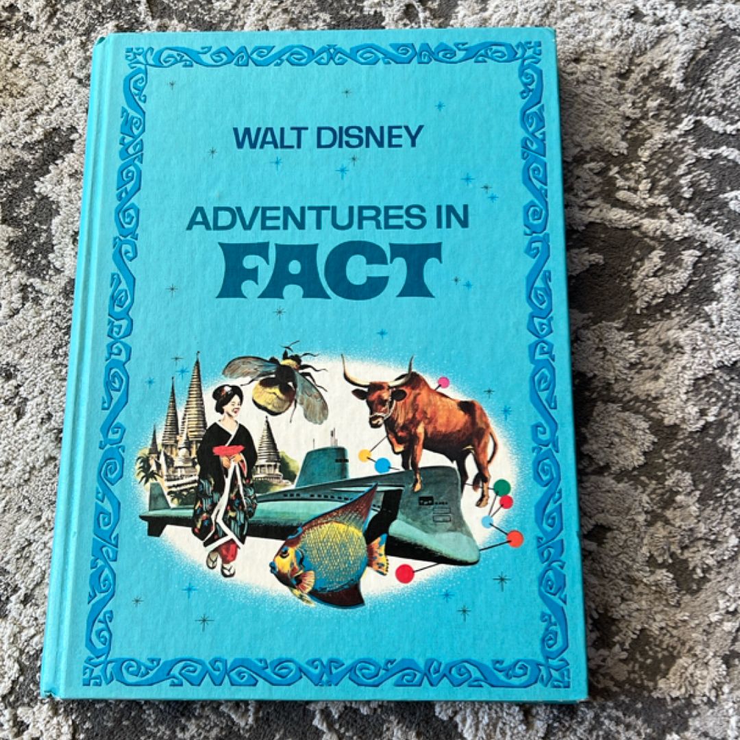 Vintage Walt Disney Adventures in Fact Hardcover 1970 Golden Press Disne