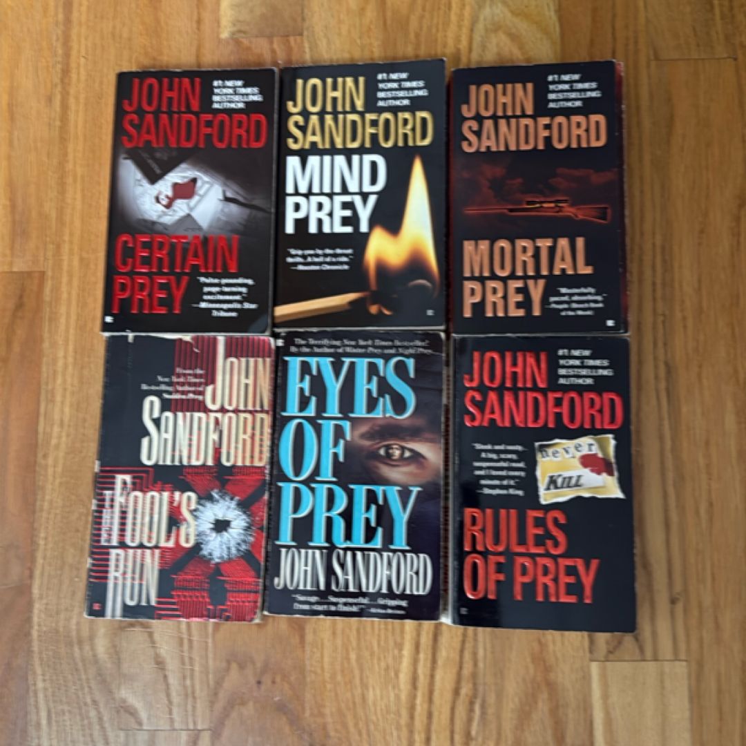 Lot of 6 paperback books by author John Sanford
