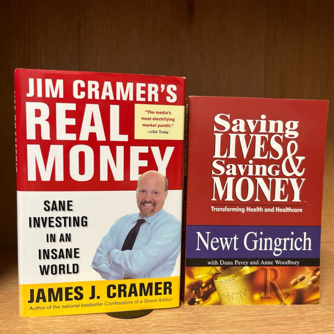 Making Money book lot 2 Saving Money, Investing James J. Cramer & Newt Gingrich