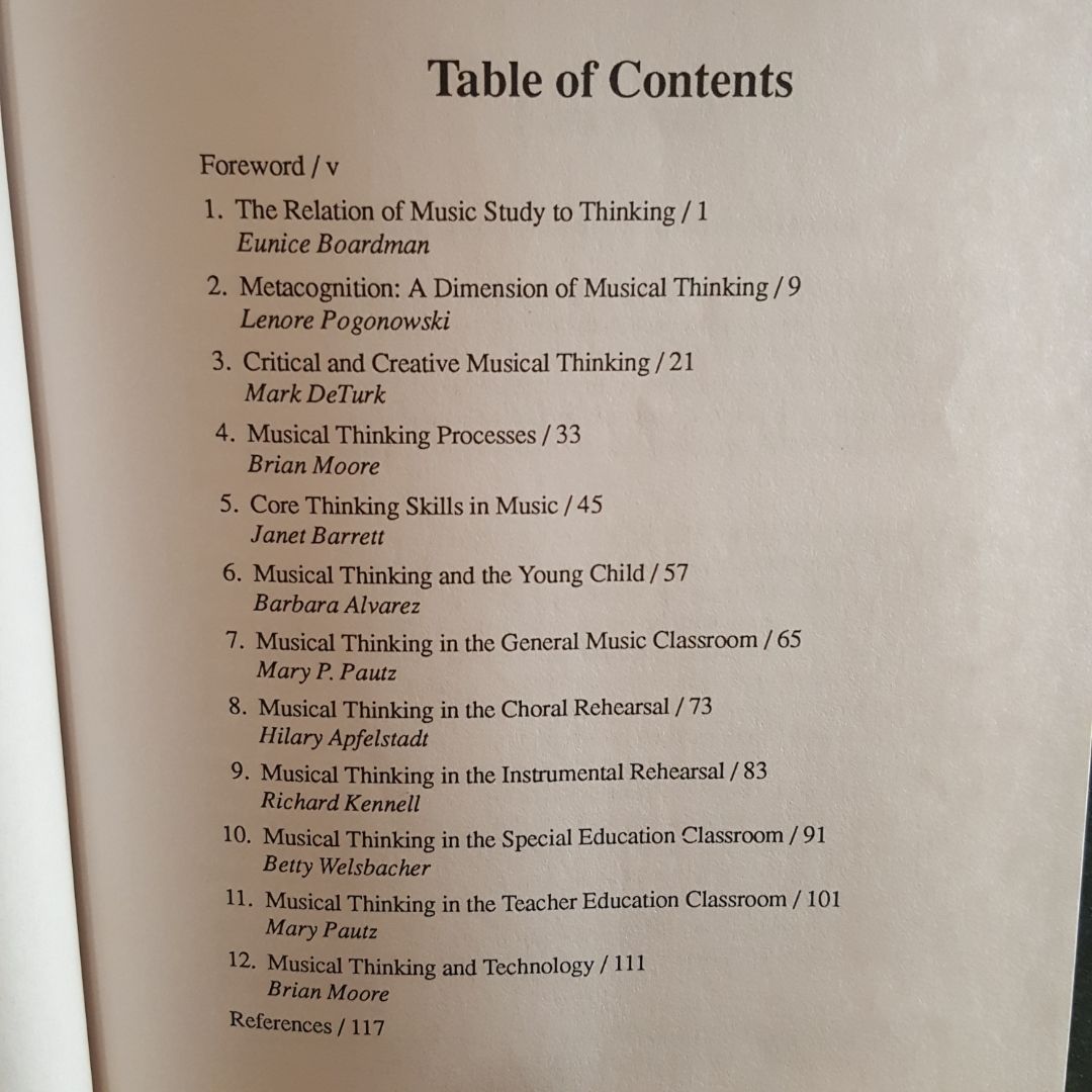 Dimensions of Musical Thinking by Eunice Boardman