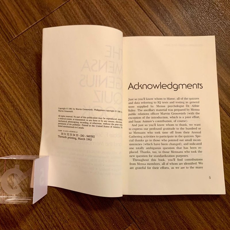 The Mensa Genius Quiz Book