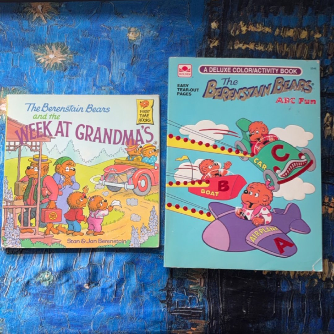 The Berenstain Bears and the Week at Grandma's with Berenstein Bears ABC Fun Coloring Book (2 book set)