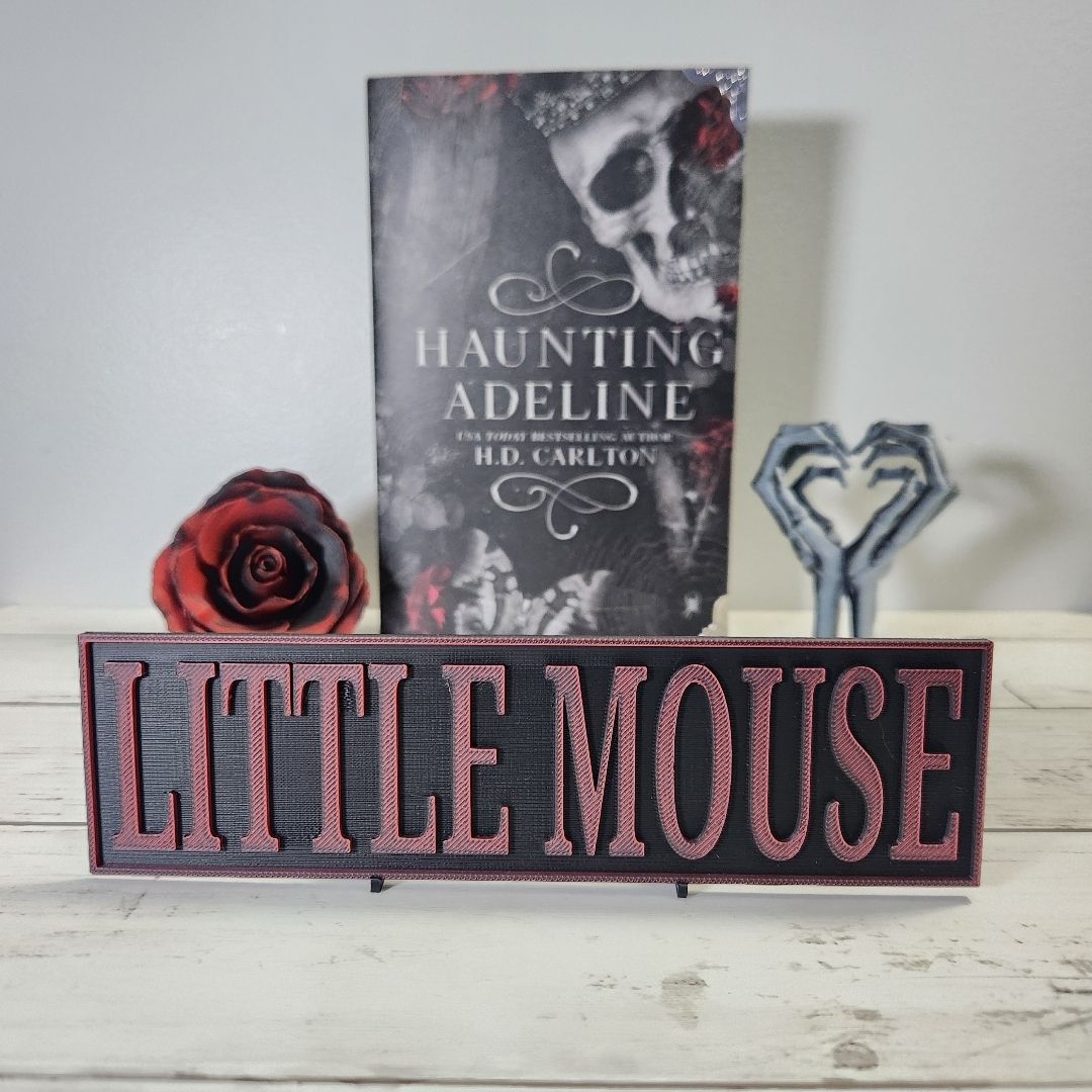 Little Mouse Bookshelf Sign - Haunting Adeline