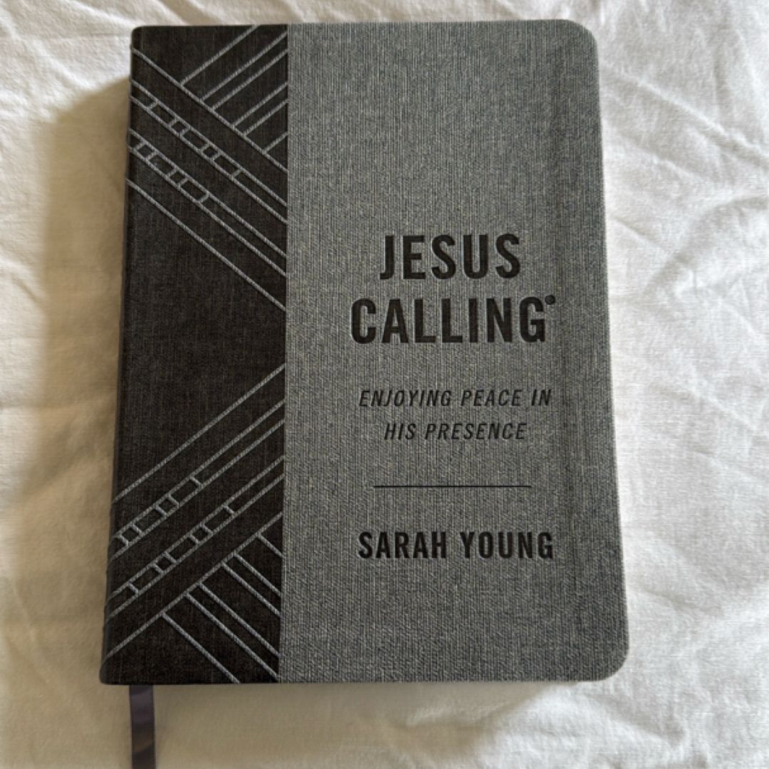 Jesus Calling, Textured Gray Leathersoft, with Full Scriptures