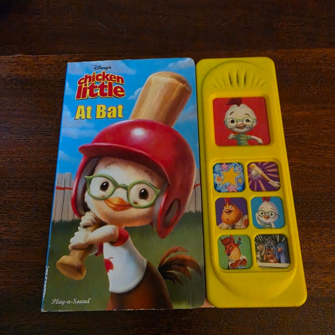 Interactive Disney Play a Sound Chicken Little At Bat Hardcover Book WORKS