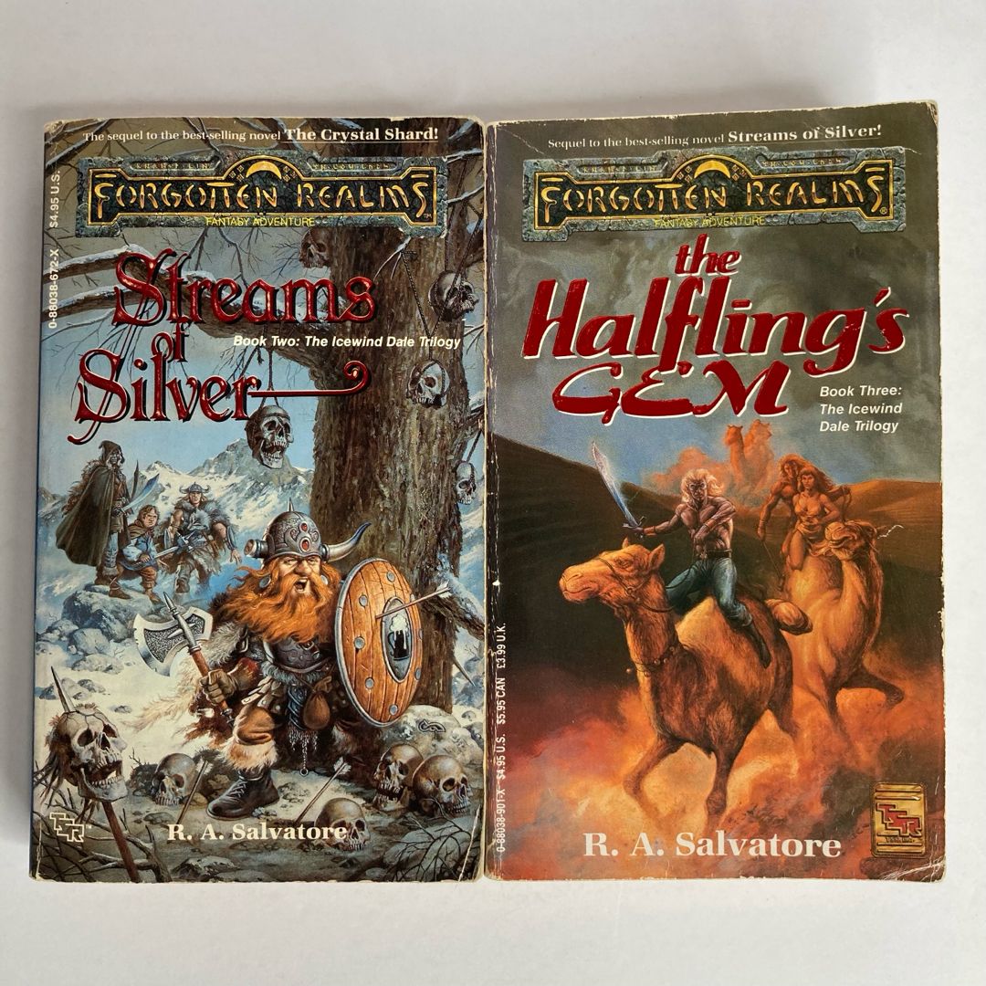 2 Vintage R. A. Salvatore Forgotten Realms Books
