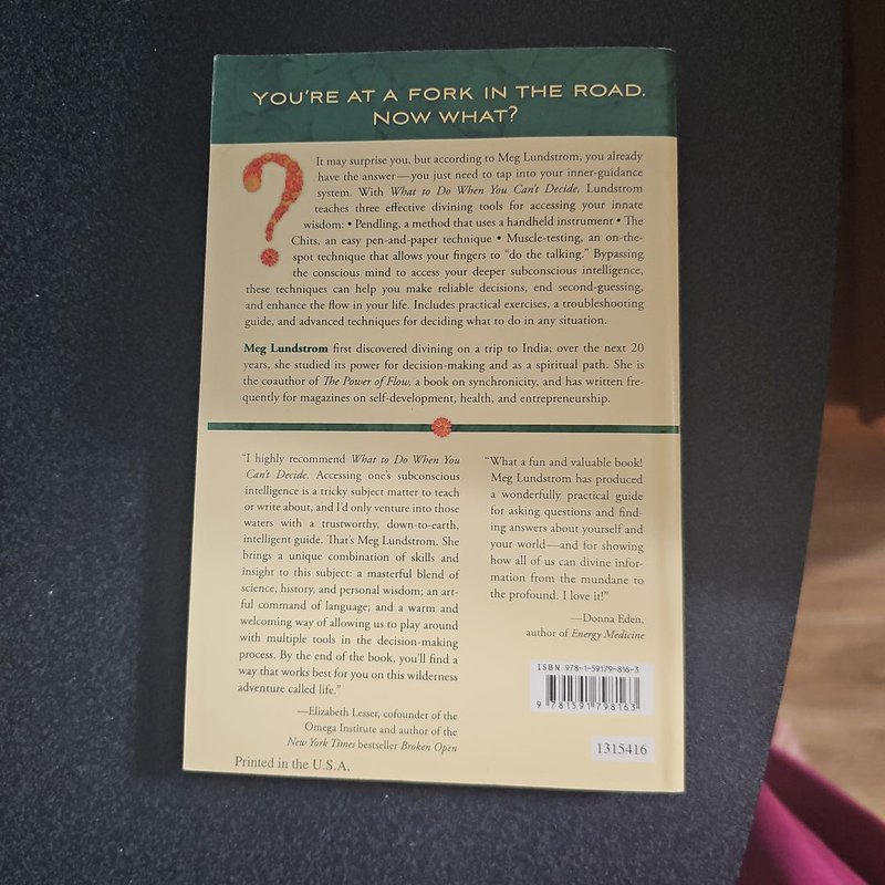 What to Do When You Can't Decide