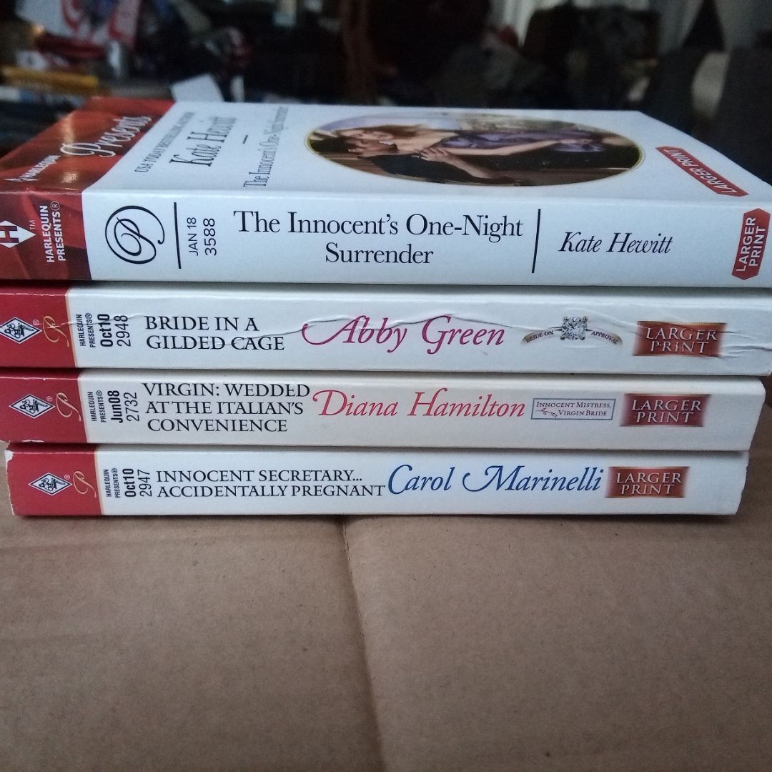 Lot of 4 harlequin larger print romances