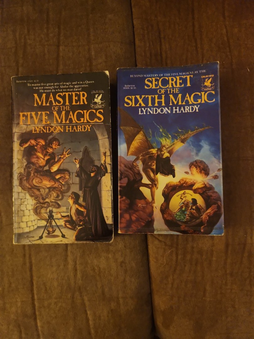 Lyndon Hardy Master of the Five Magics & Secret of the Sixth Magic Lot of 2 PB