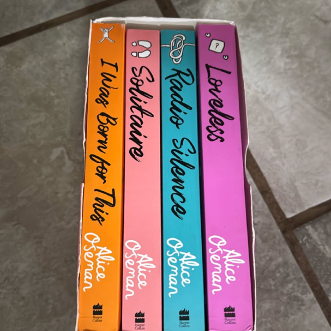 Alice Oseman Four-Book Collection Box Set (Solitaire, Radio Silence, I Was Born for This, Loveless)