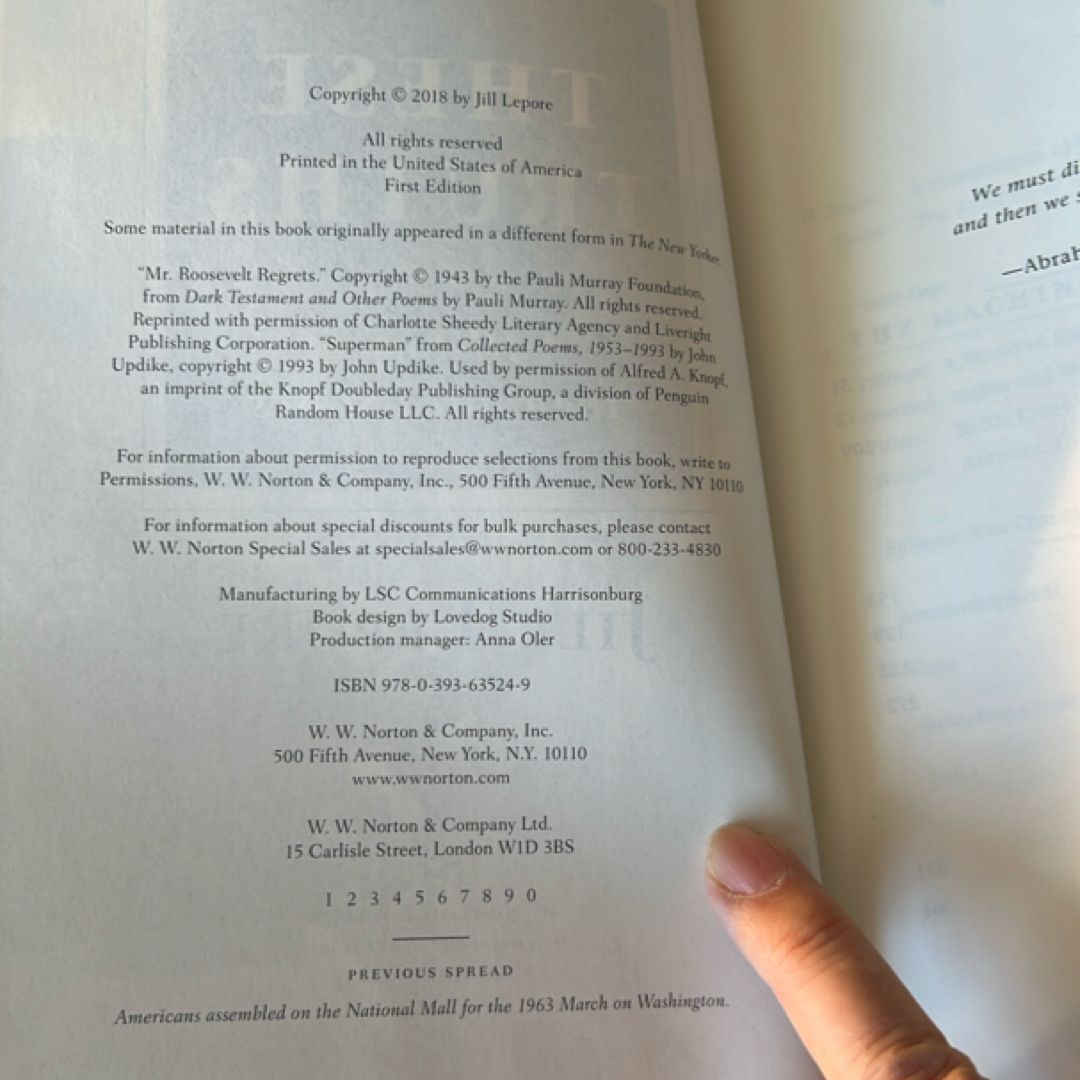 These Truths (1st Ed/1st)