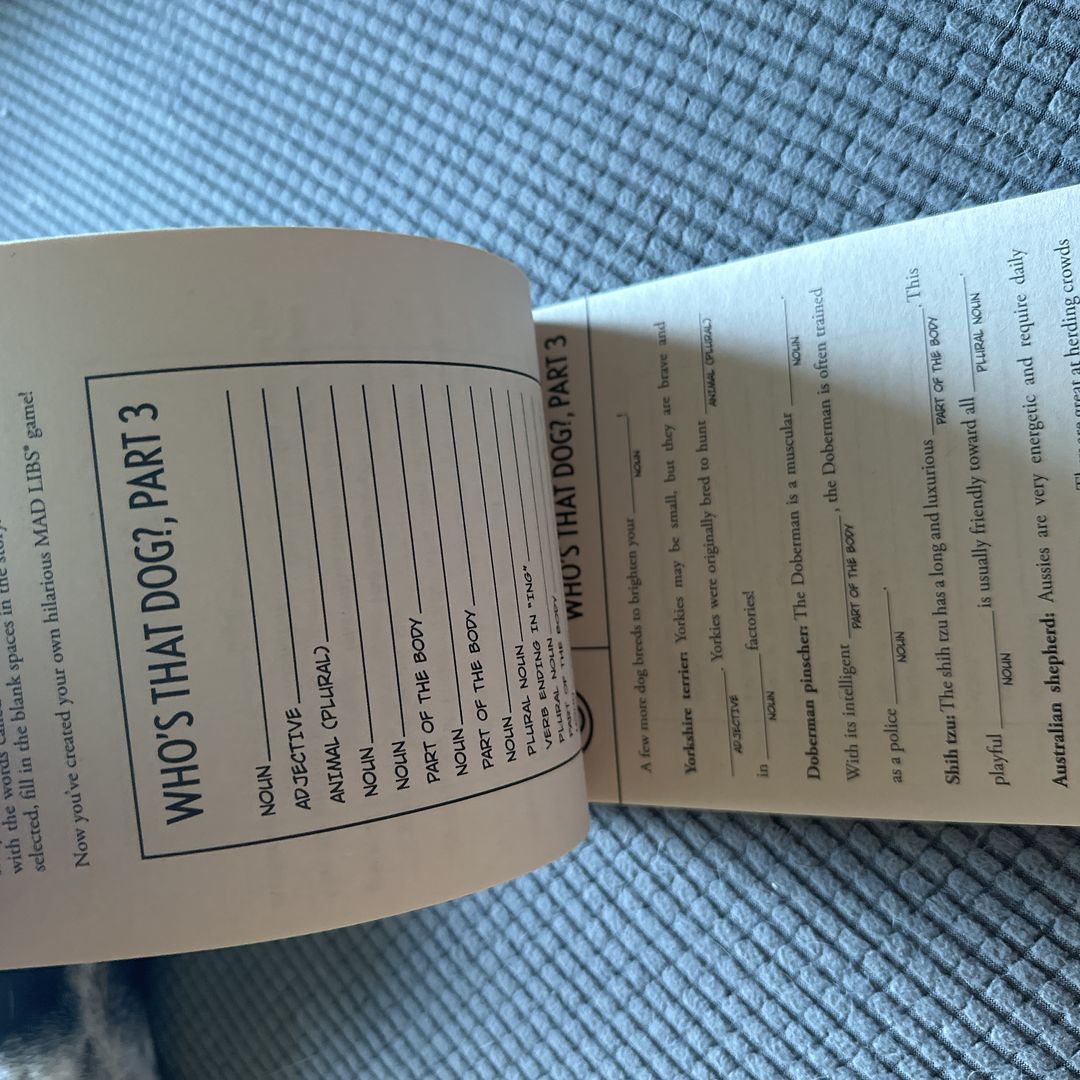 Dog Ate My Mad Libs
