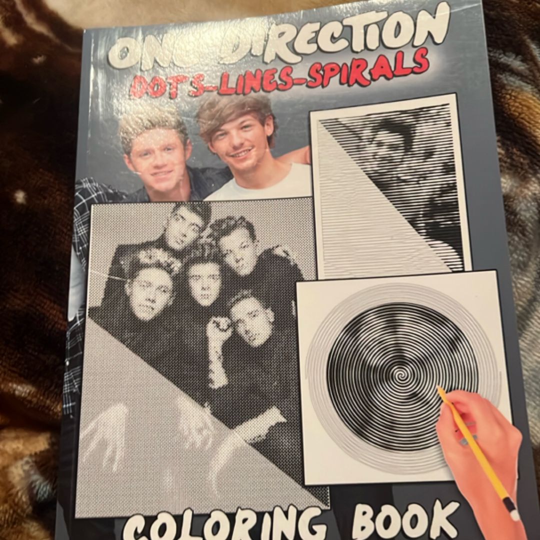 One Direction Dots Lines Spirals Coloring Book: Great gift for girls ...