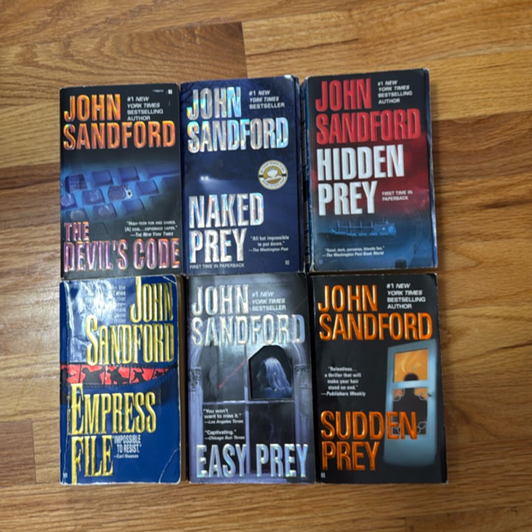 Lot of 6 paperback books by author John Sanford