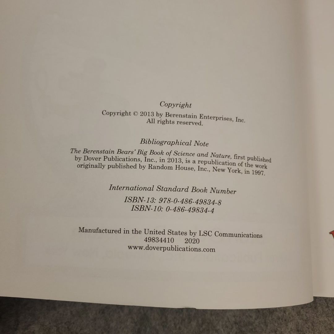 The Berenstain Bears' Big Book of Science and Nature