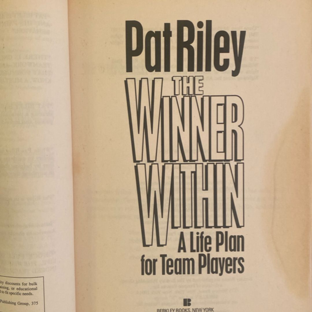 The Winner Within by Pat Riley
