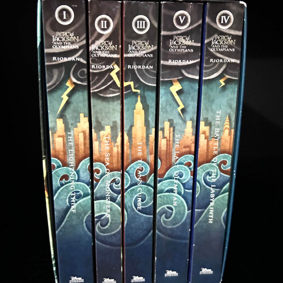 Percy Jackson and the Olympians 5 Book Paperback Boxed Set (new Covers W/poster)
