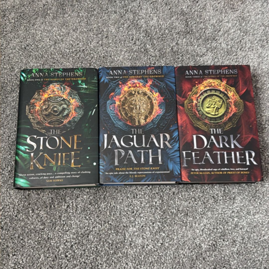 the Songs of the Drowned trilogy (all first editions, first printings)