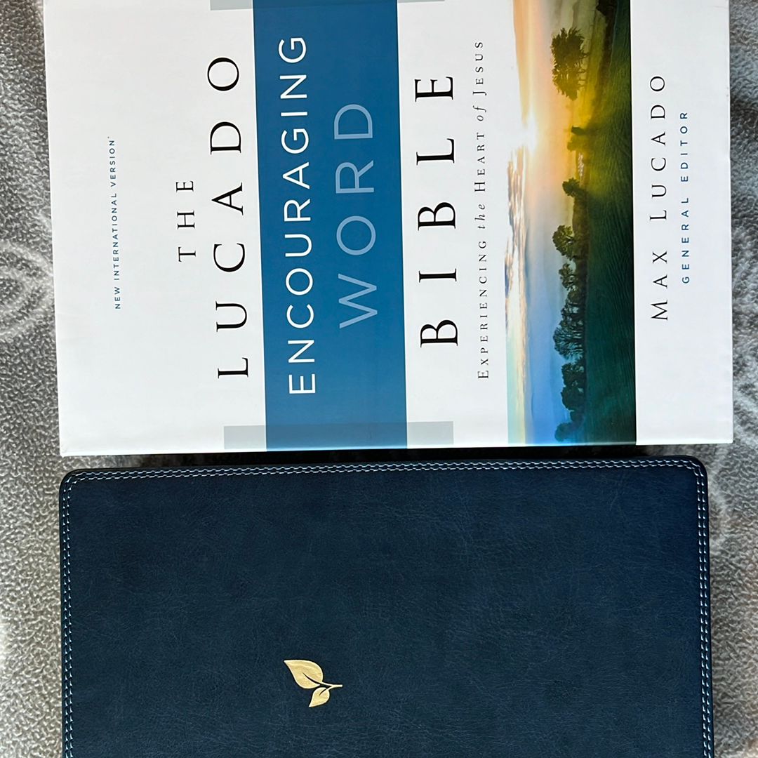NIV Lucado Encouraging Word Bible [Blue]