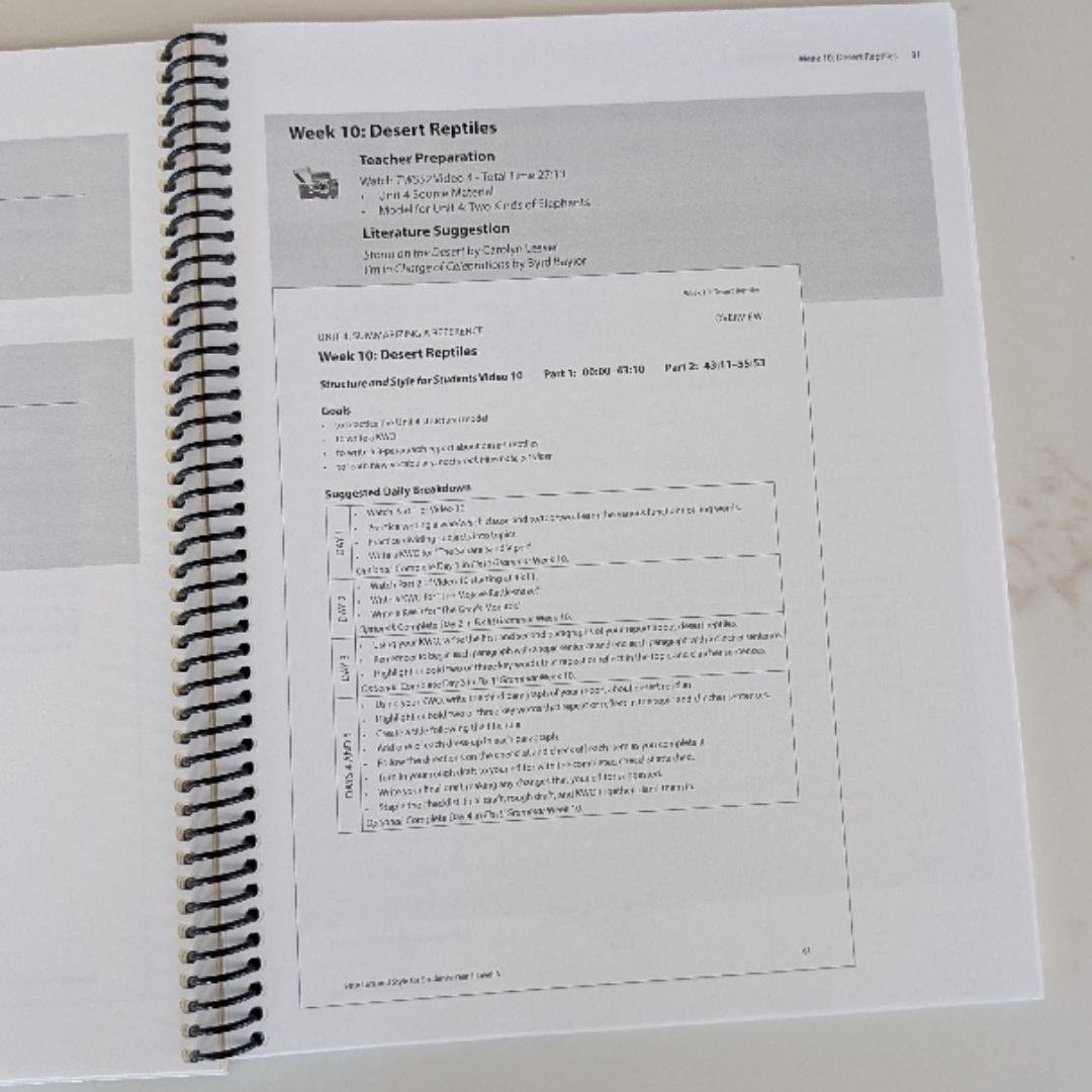 IEW Structure and Style Year 1, Level A | PangoBooks
