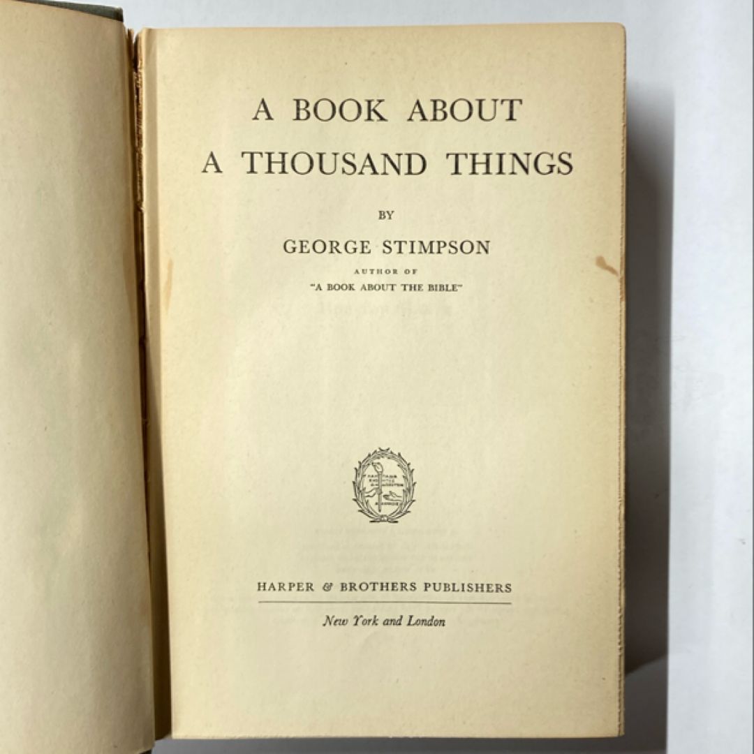 A Book about a Thousand Things