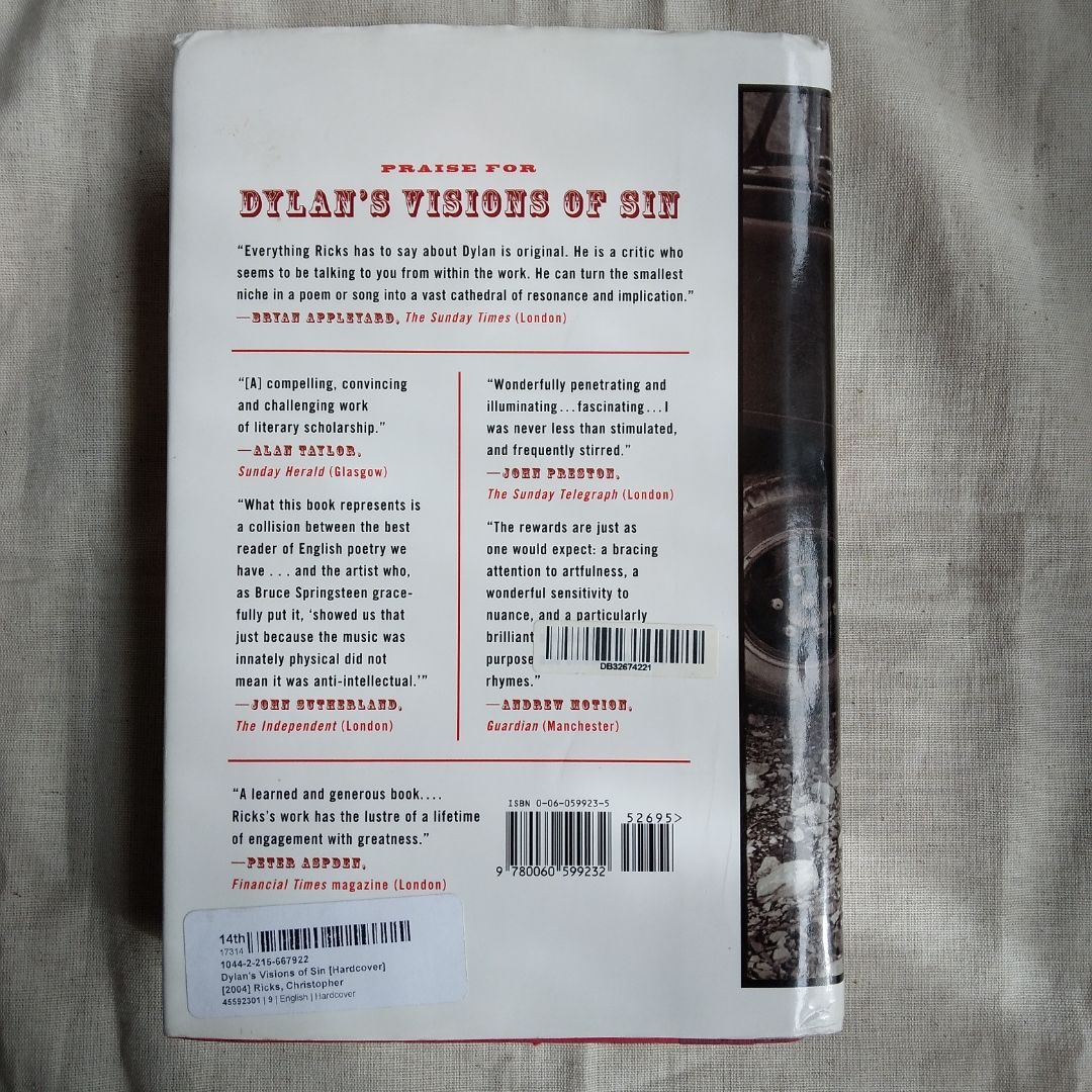 Dylan's Visions of Sin by Christopher Ricks