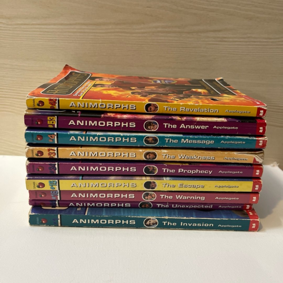 Animorphs Book Lot 9 Paperbacks Applegate 1, 4, 15, 16, 25 ,34 ,37, 45, 53