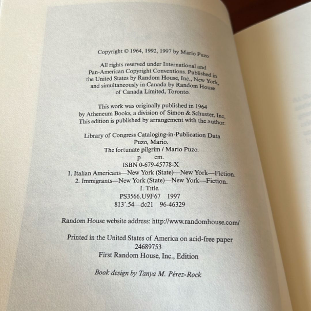 The Fortunate Pilgrim (1997 2nd Print)