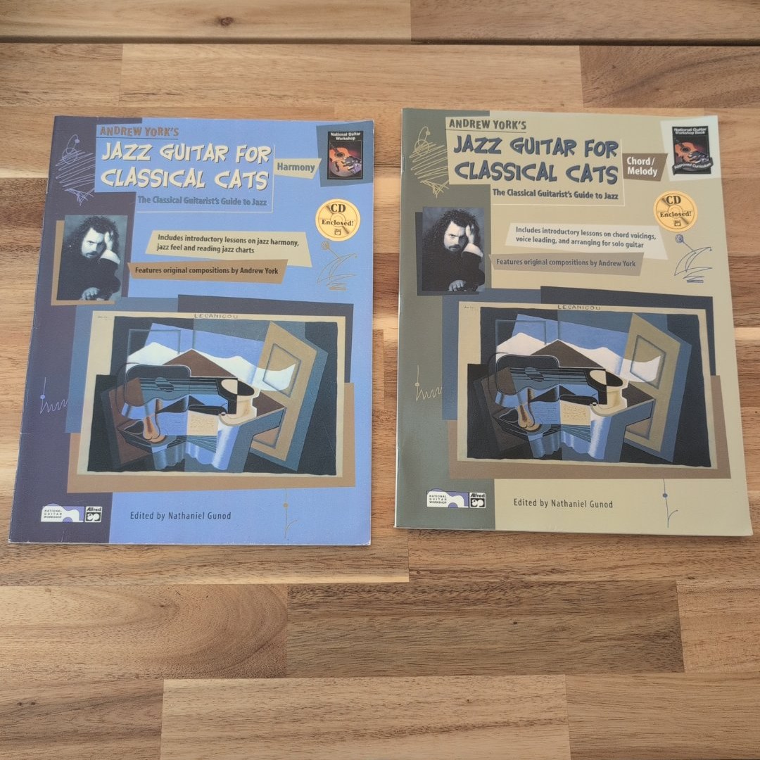 Lot of 2: Andrew York's Jazz Guitar for Classical Cats Chord/ Melody & Harmony 