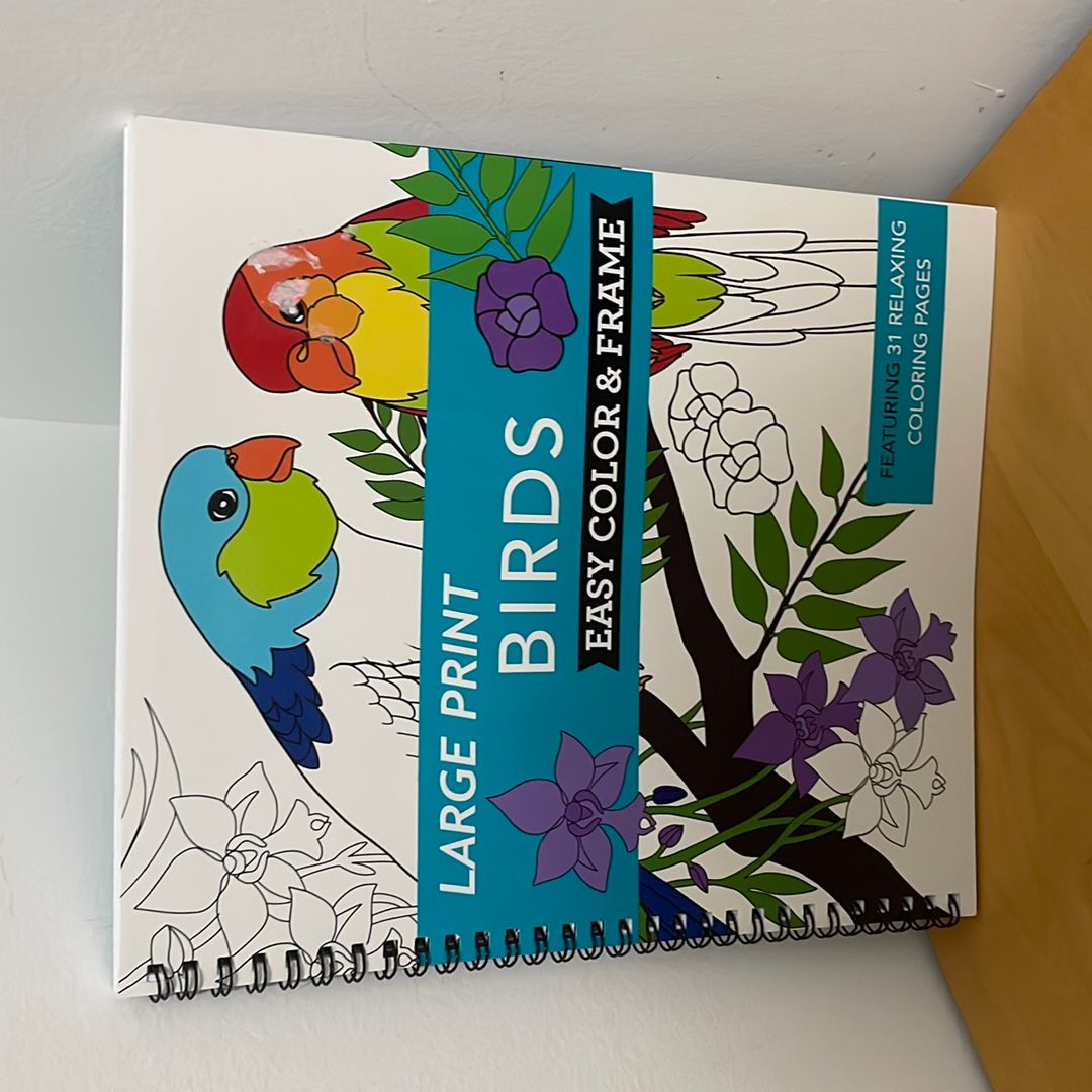 Large Print Easy Color & Frame - Birds