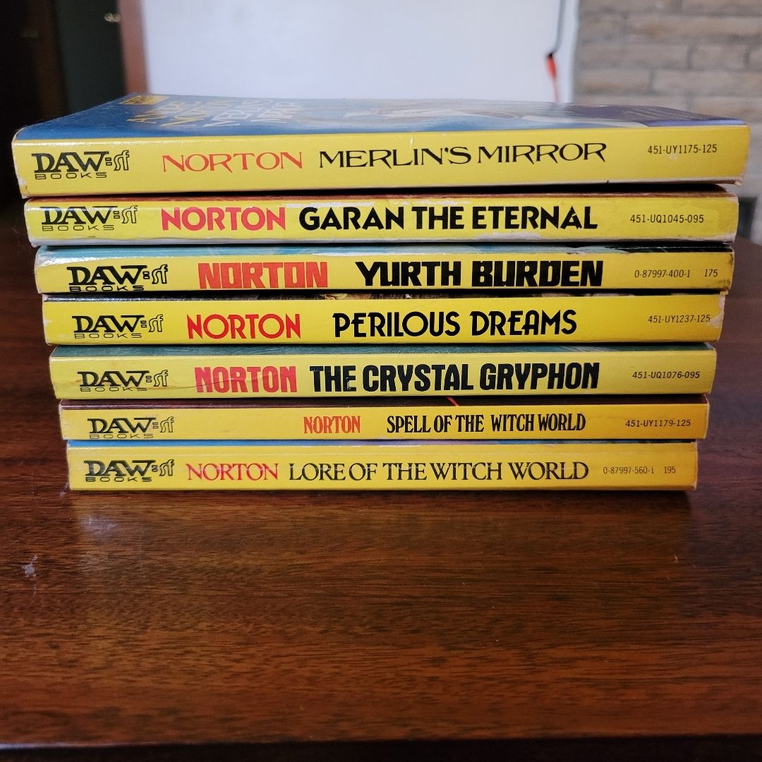 Andre Norton DAW Vintage 7 Paperback Fantasy Lot Various Titles 1970s