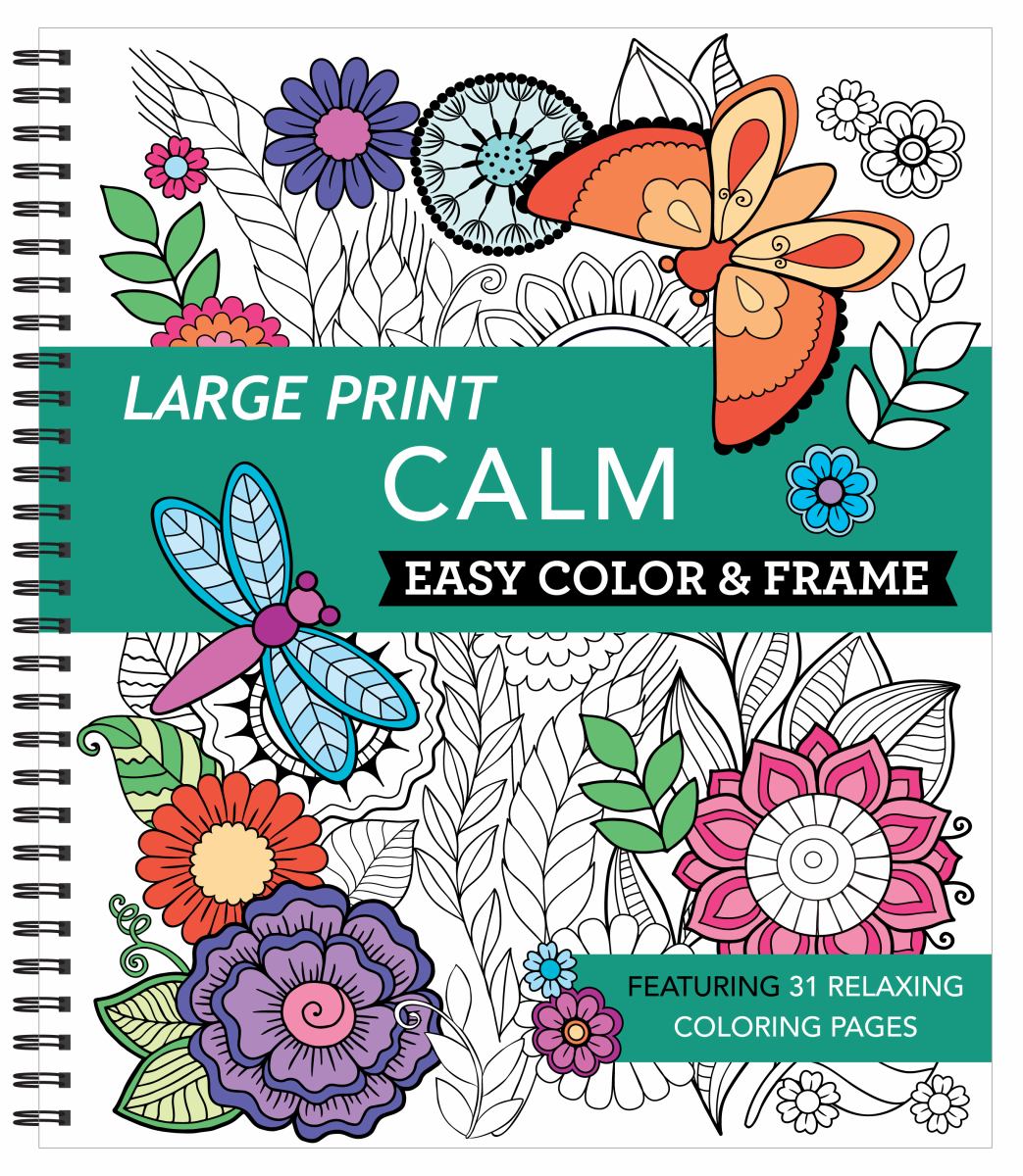 Large Print Easy Color & Frame - Calm