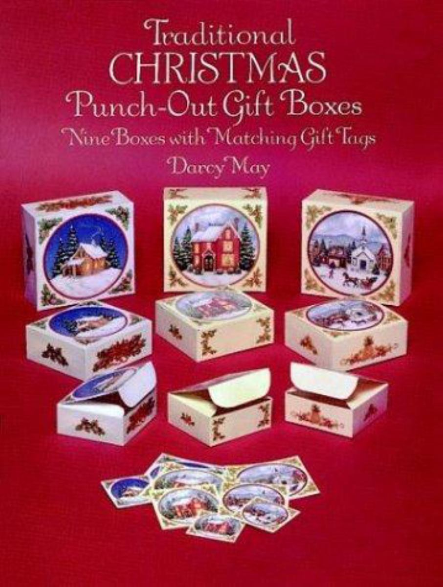 Traditional Christmas Punch-Out Gift Boxes