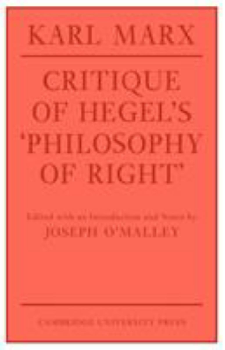 Critique of Hegel's "Philosophy of Right"